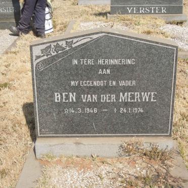 MERWE Ben, van der 1946-1974