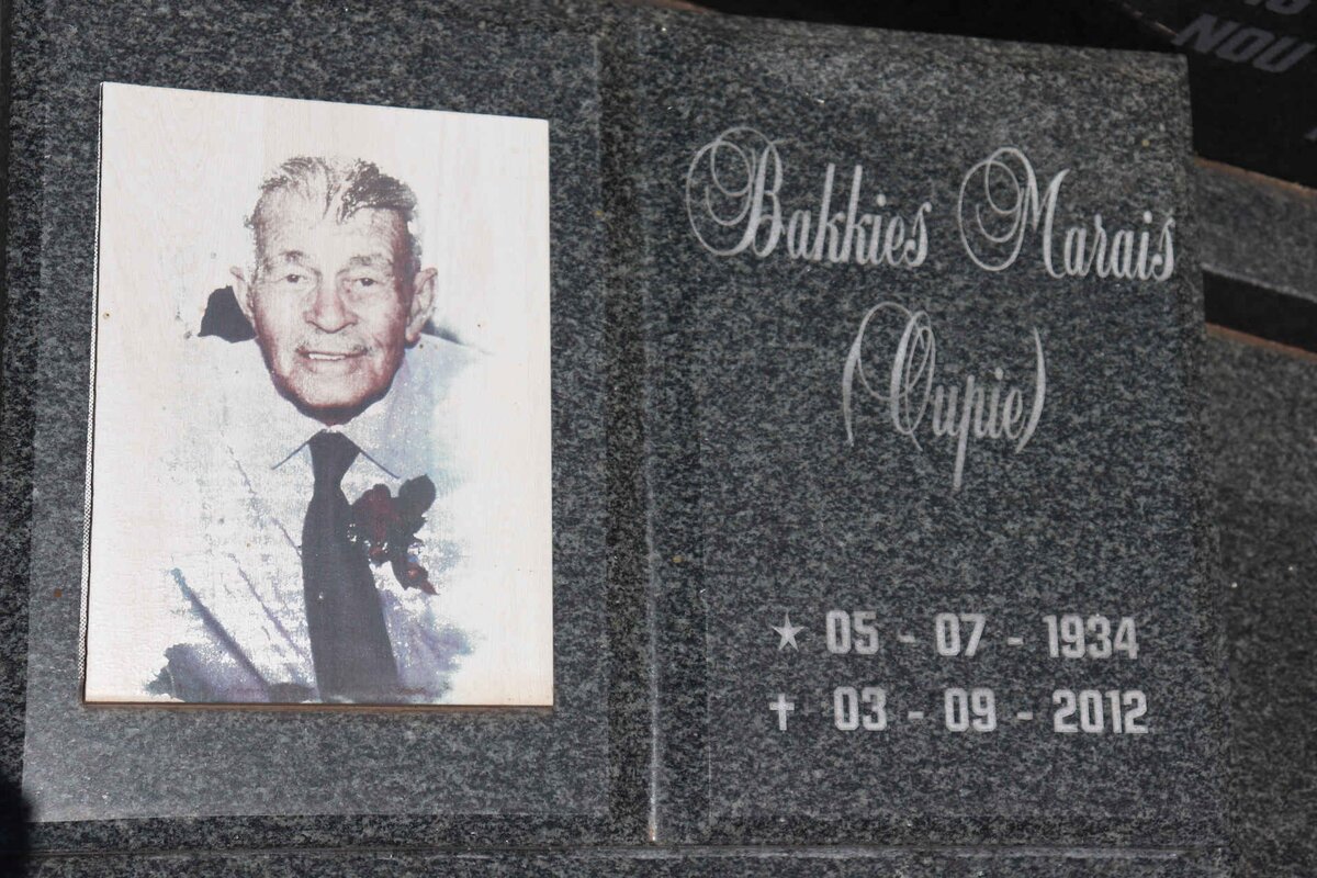 MARAIS Bakkies 1934-2012