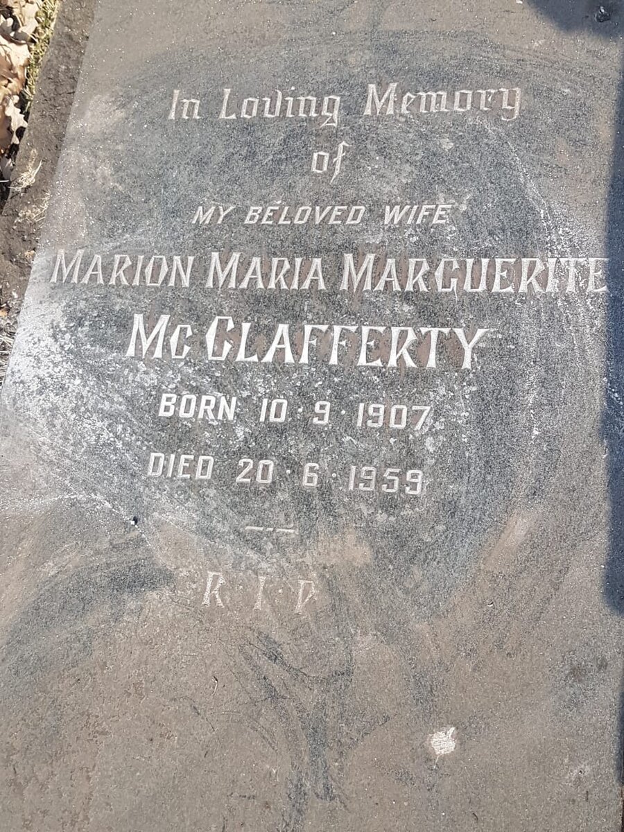 McCLAFFERTY Marion Maria Marguerite 1907-1959