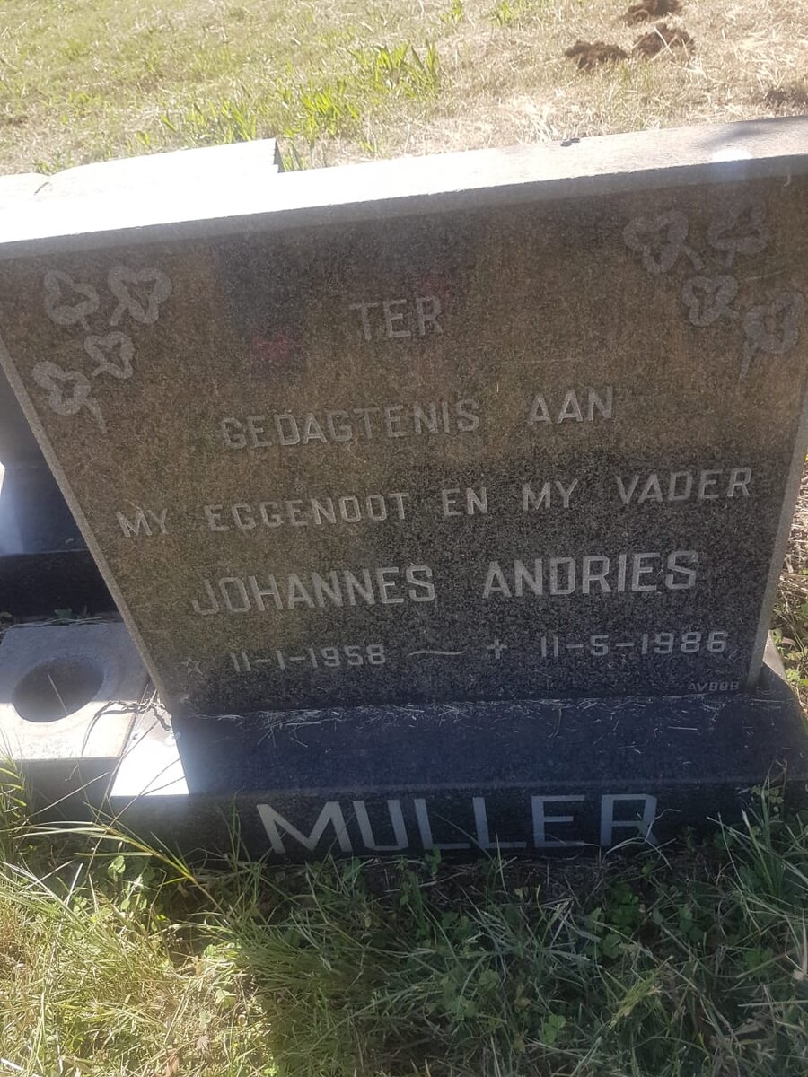 MULLER Johannes Andries 1958-1986