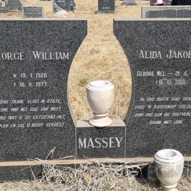 MASSEY George William 1926-1977 &amp; Alida Jakoba NEL 1932-2005