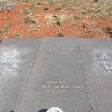 MYBURGH Johan 1938-1990 &amp; Gerty 1944-1984