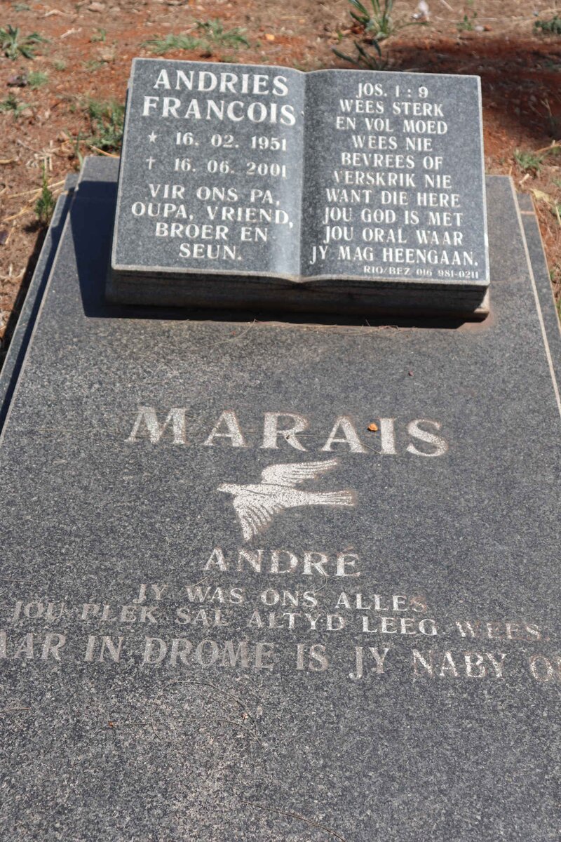MARAIS Andries Francois 1951-2001