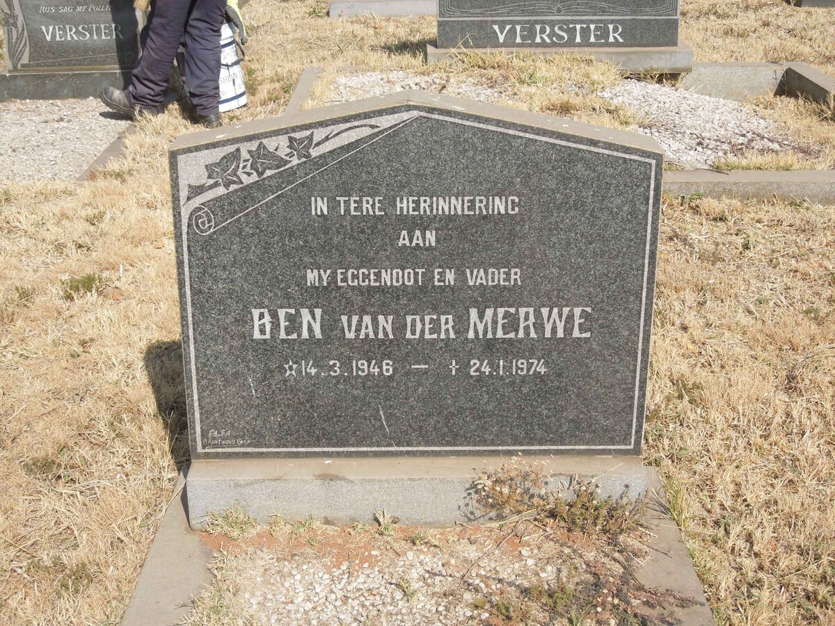 MERWE Ben, van der 1946-1974