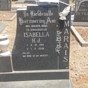 MARAIS Isabella H.J. 1916-2005