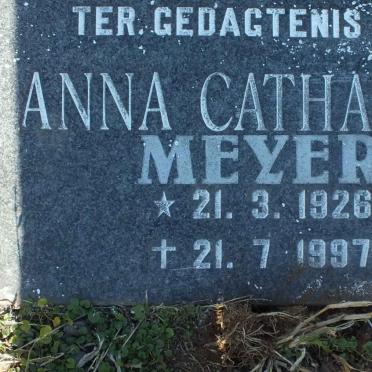 MEYER Anna Catharina 1926-1997
