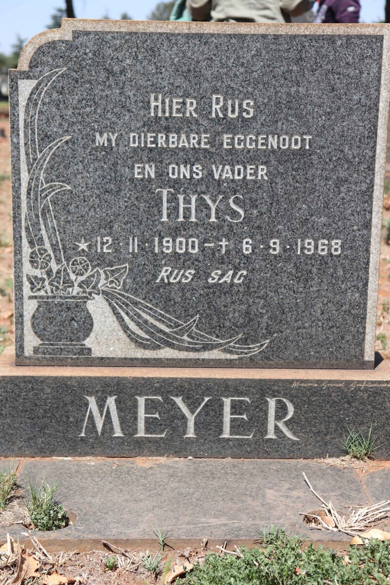 MEYER Thys 1900-1968
