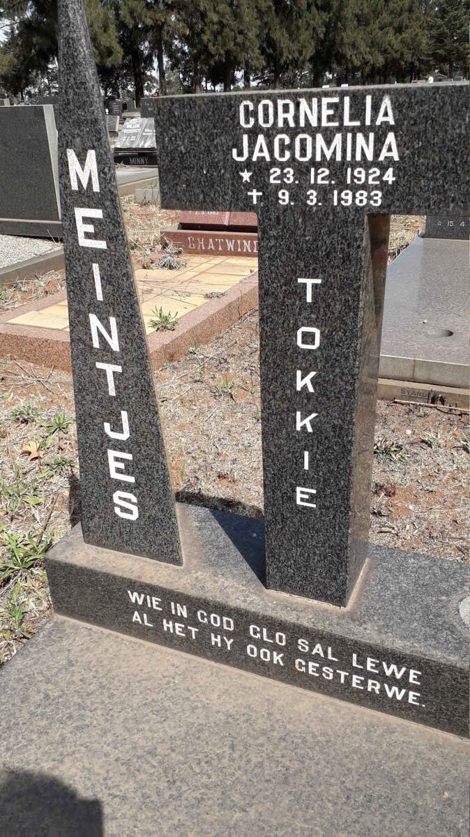 MEINTJES Cornelia Jacomina 1924-1983