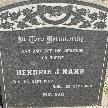 MANS Hendrik J. 1952-1961