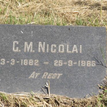 NICOLAI G.M. 1882-1985