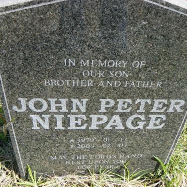 NIEPAGE John Peter 1970-2009