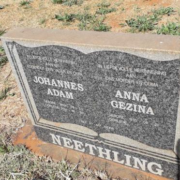 NEETHLING Johannes Adam 1932-2001 & Anna Gezina 1935- 