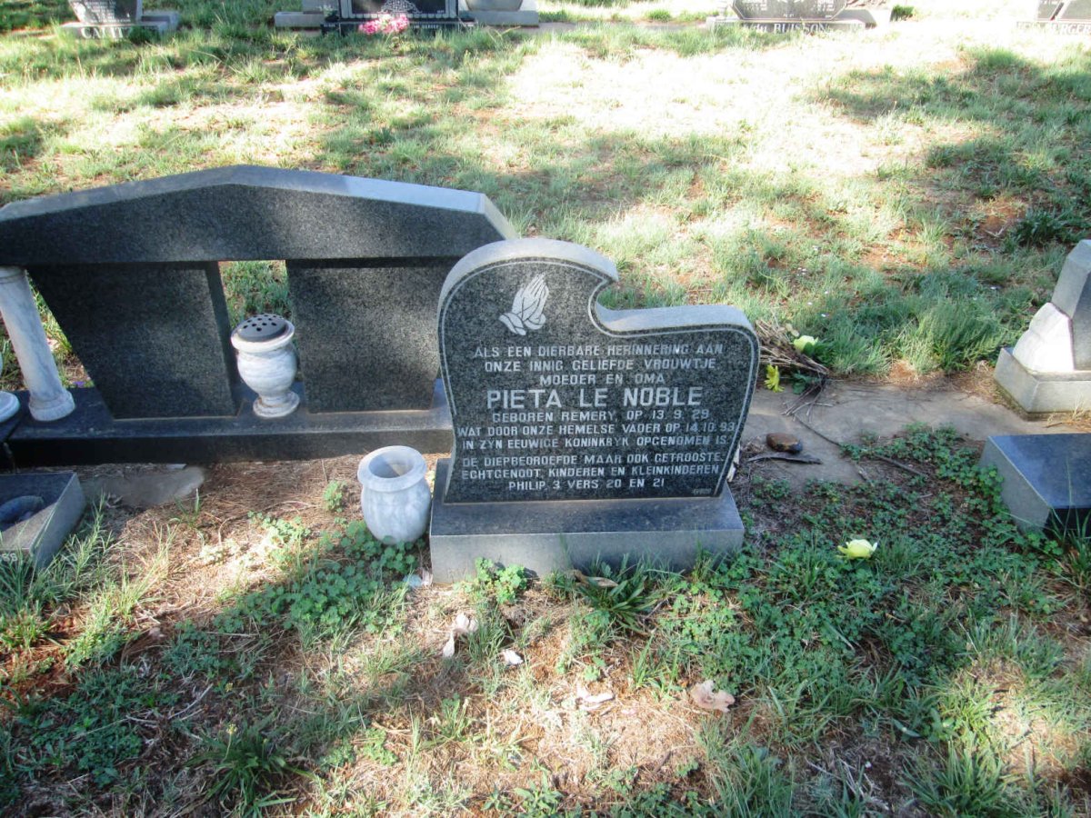 NOBLE Pieta, le nee REMERY 1929-1993