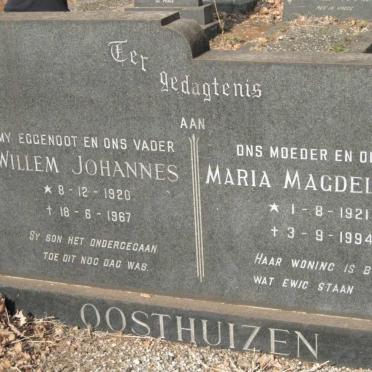 OOSTHUIZEN Willem Johannes 1920-1967 &amp; Maria Magdelena 1921-1994