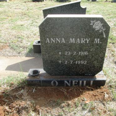O'NEILL Anna Mary M. 1916-1992