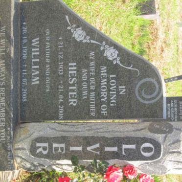 OLIVIER William 1930-2008 &amp; Hester 1933-2008