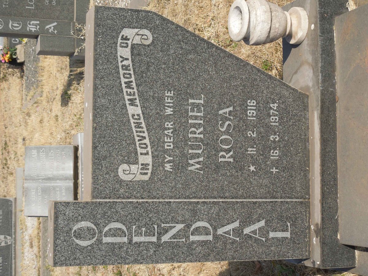 ODENDAAL Muriel Rosa 1916-1974