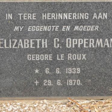 OPPERMAN Elizabeth C. nee LE ROUX 1939-1970