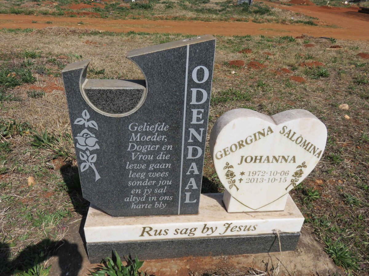 ODENDAAL Georgina Salomina Johanna 1972-2013