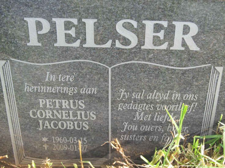 PELSER Petrus Cornelius Jacobus 1960-2009