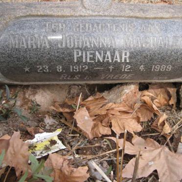 PIENAAR Maria Johanna Magdalena 1912-1989
