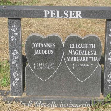 PELSER Johannes Jacobus 1934-2010 &amp; Elizabeth Magdalena Margaretha 1938-