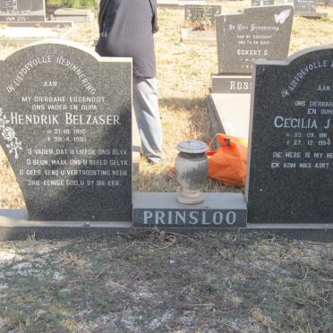 PRINSLOO Hendrik Bezaser  1910-1981 &amp; Cecilia J.J. 1911-1994