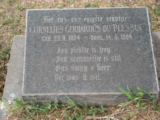 PLESSIS Cornelius Gerhardus, du 1954-1954
