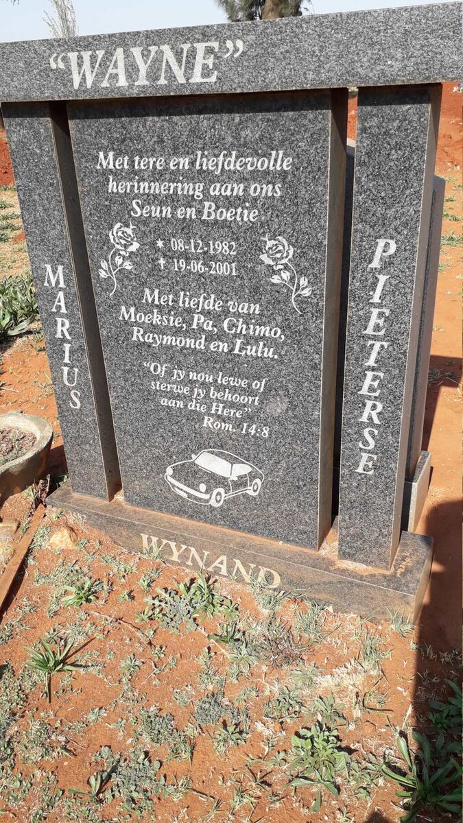 PIETERSE Wynand Marius 1982-2001