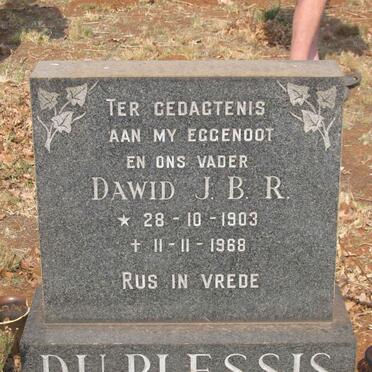 PLESSIS Dawid J.B.R., du 1903-1968