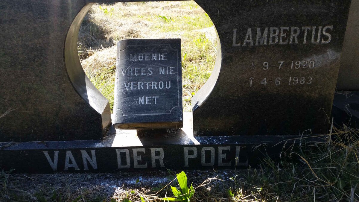 POEL Lambertus, van der 1920-1983