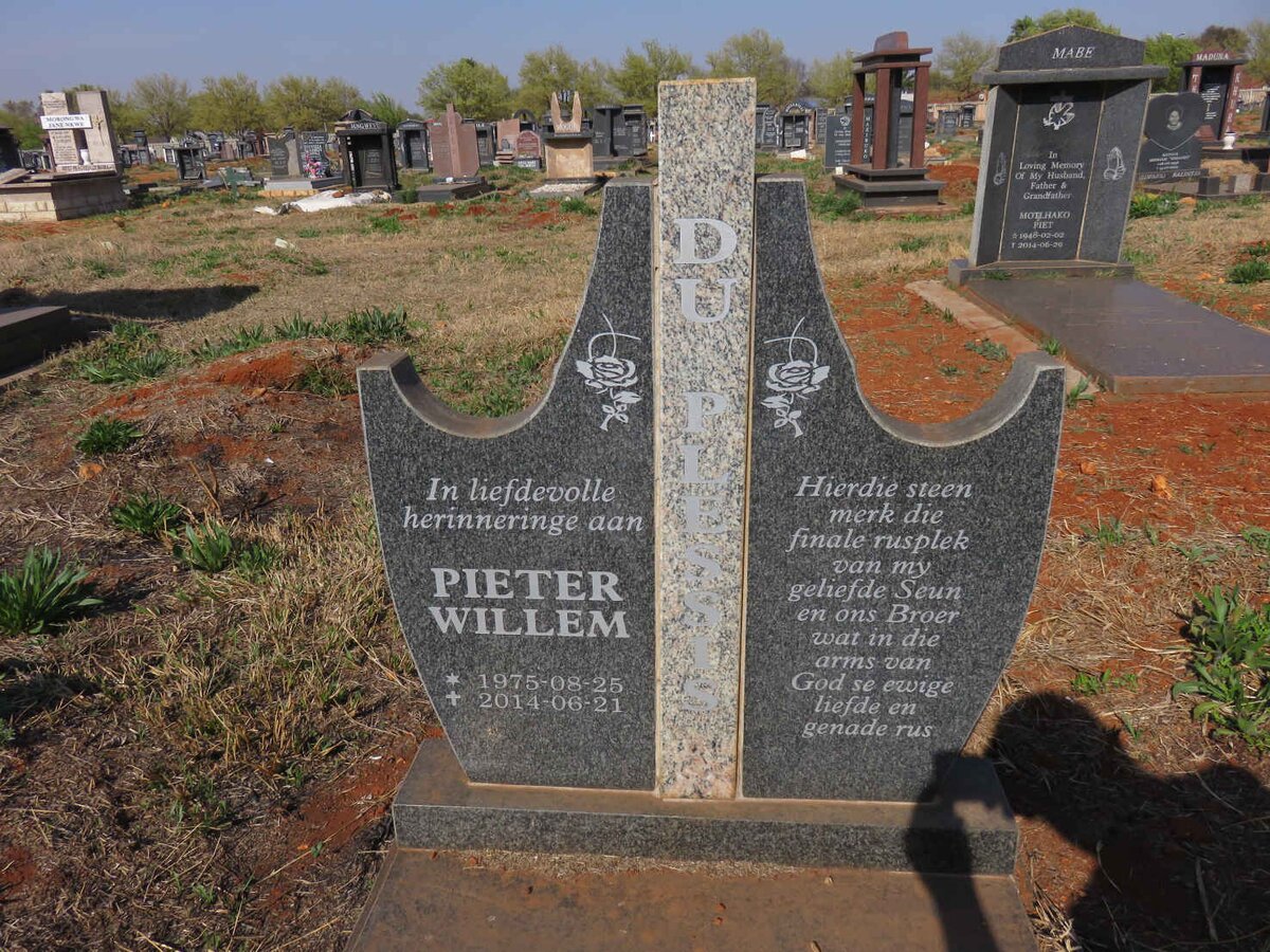 PLESSIS Pieter Willem, du 1975-2014