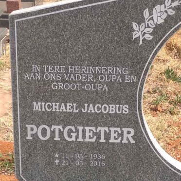 POTGIETER Michael Jacobus 1935-2016 &amp; Anna Maria Cornelia 1939-2008