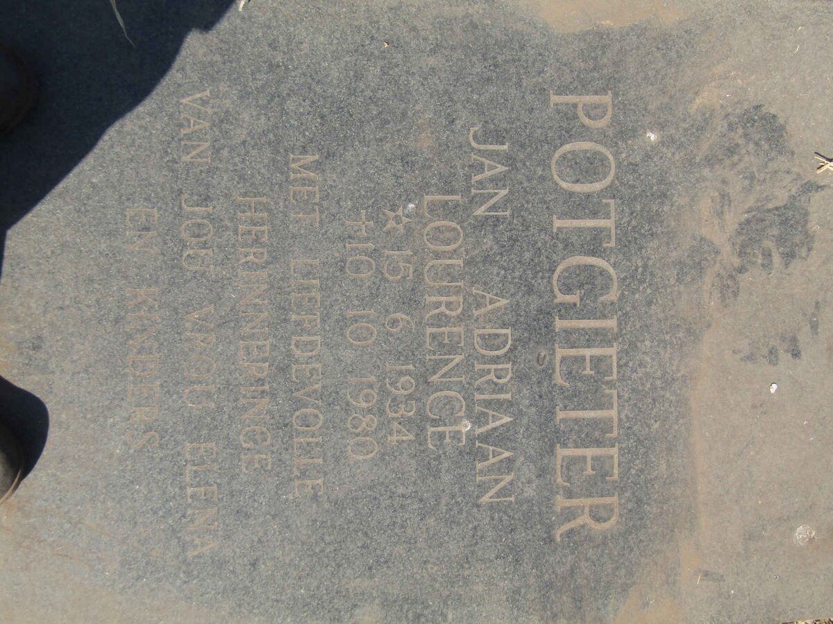 POTGIETER Jan Adriaan Lourence 1934-1980