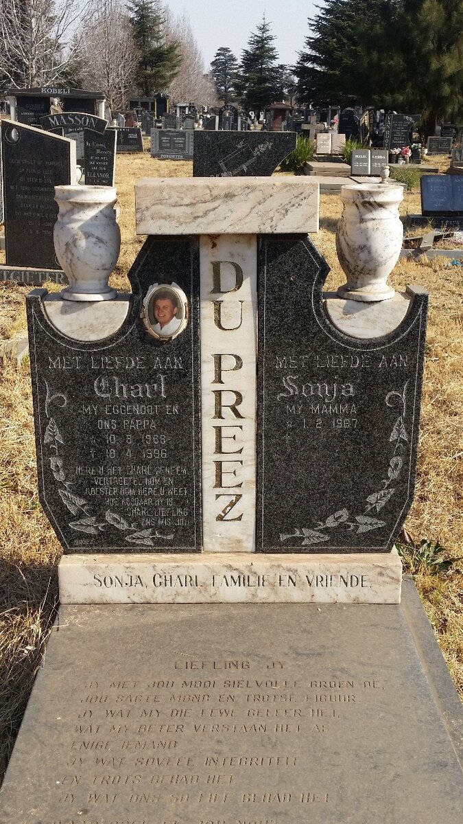 PREEZ Charl, du 1968-1996 &amp; Sonja 1967-