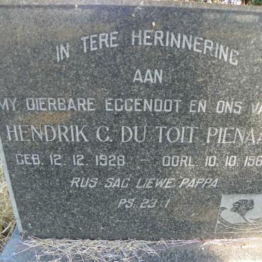 PIENAAR Hendrik C. du Toit 1928-1962