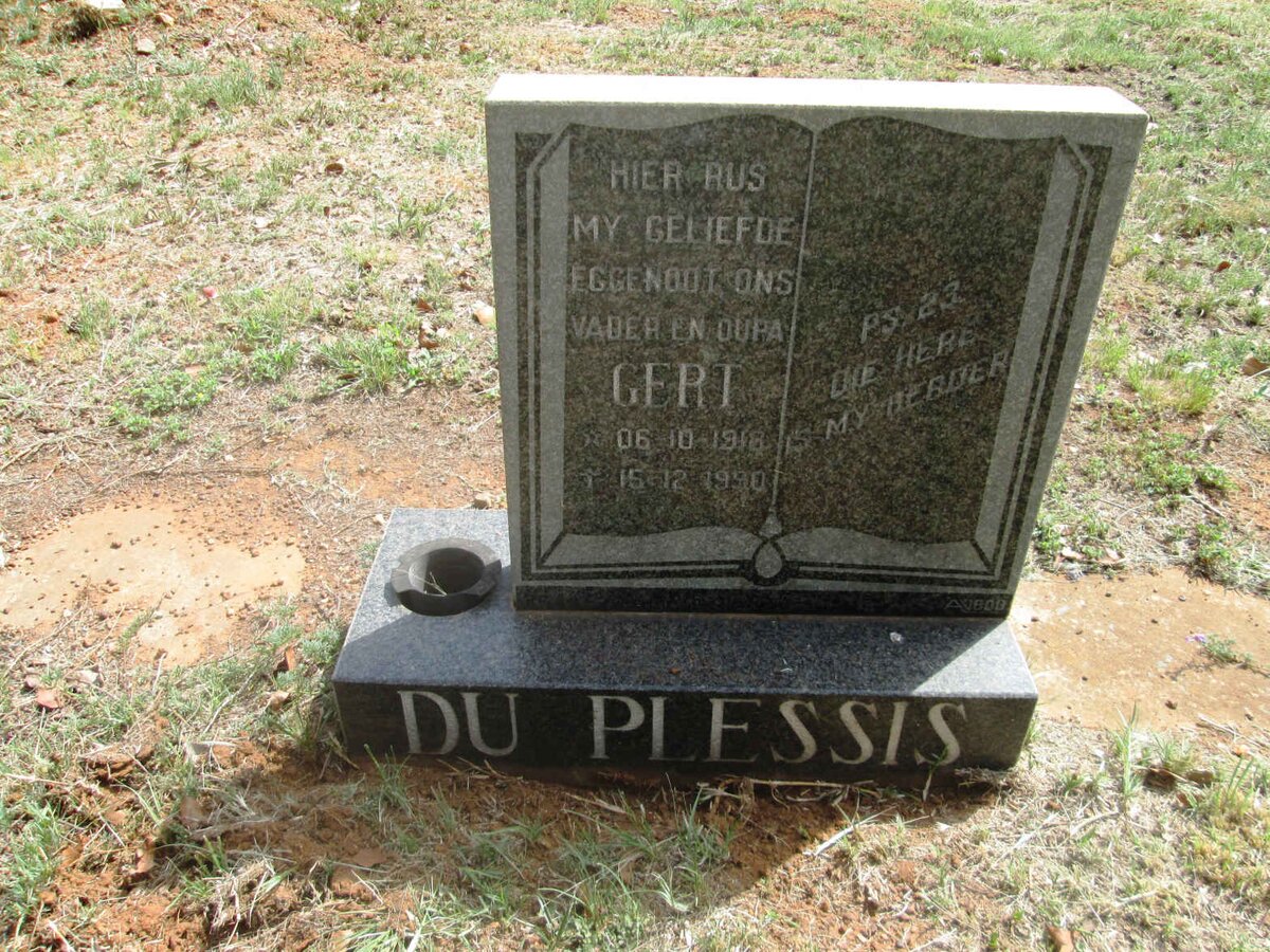 PLESSIS Gert, du 1918-1990