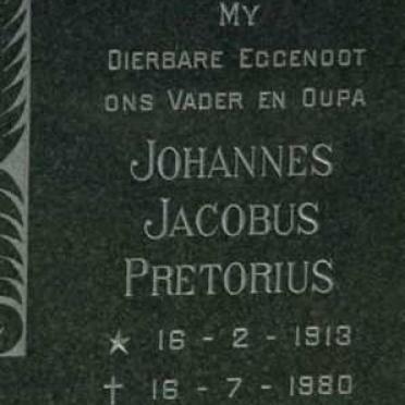 PRETORIUS Johannes Jacobus 1913-1980