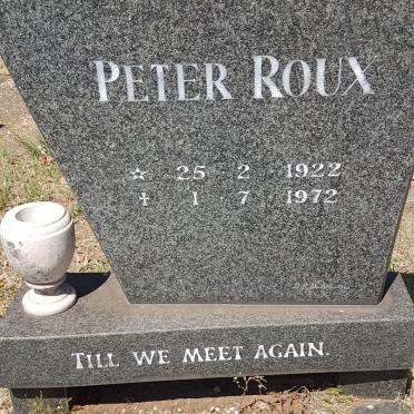 ROUX Peter 1922-1972