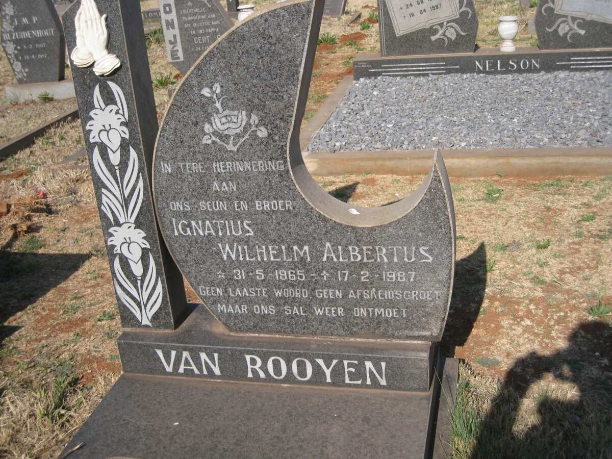 ROOYEN Ignatius Wilhelm Albertus, van 1965-1987