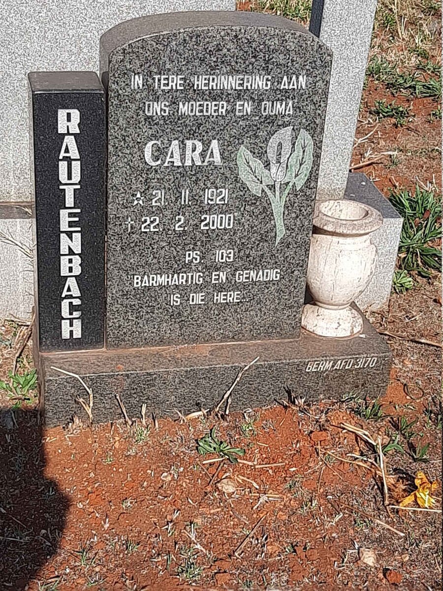 RAUTENBACH Cara 1921-2000