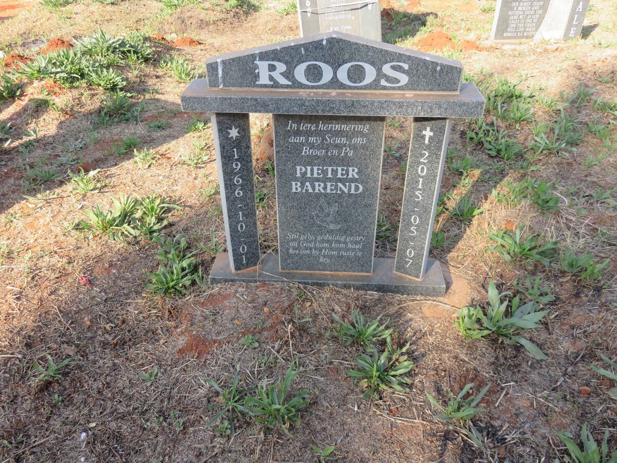 ROOS Pieter Barend 1966-2015