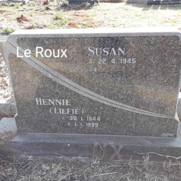 ROUX Hennie, le 1944-1999 & Susan 1945-