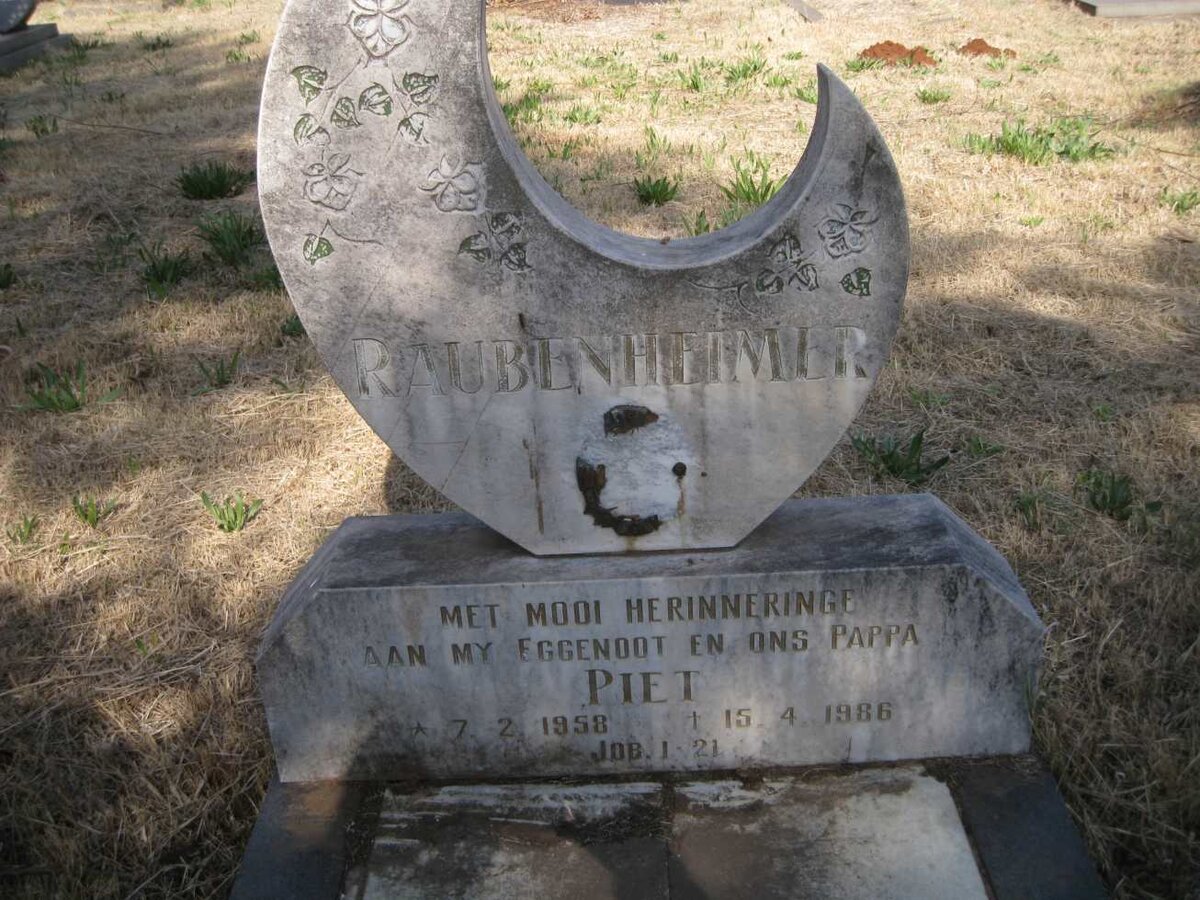 RAUBENHEIMER Piet 1958-1986