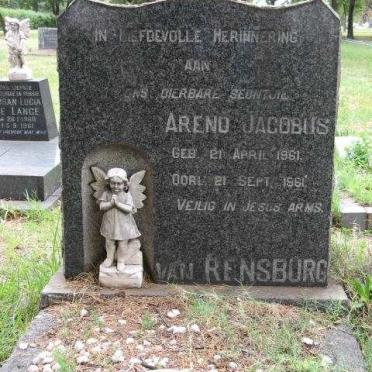 RENSBURG Arend Jacobus, van 1961-1961