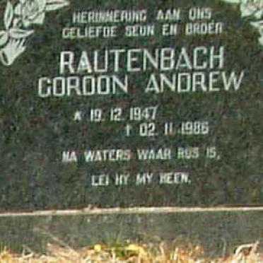 RAUTENBACH Gordon Andrew 1947-1986