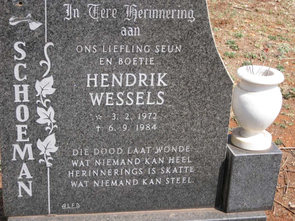 SCHOEMAN Hendrik Wessels 1972-1984