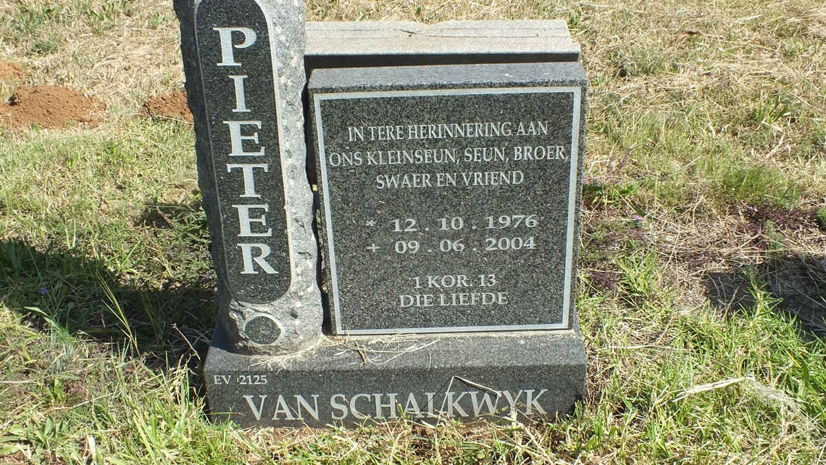SCHALKWYK Pieter, van 1976-2004