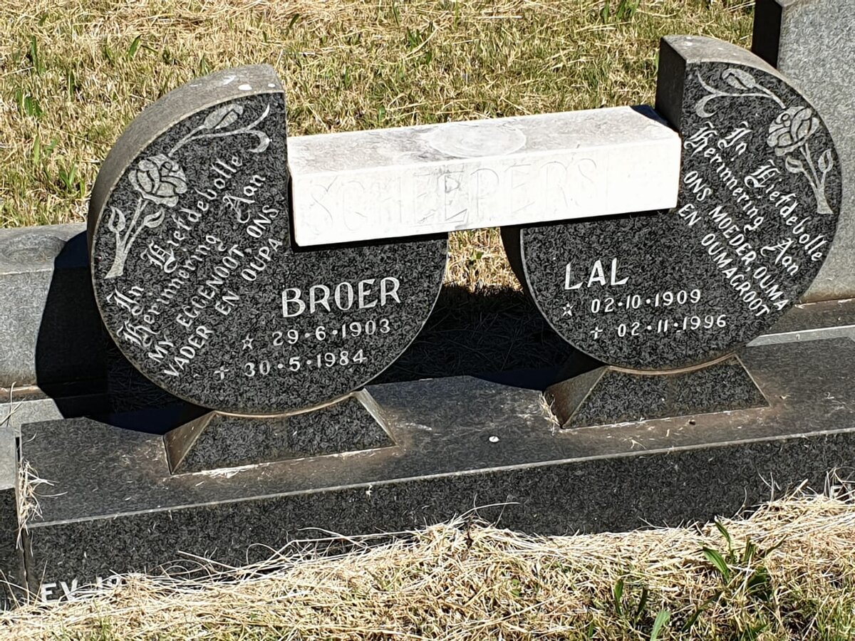 SCHEEPERS  Broer 1903-1984 &amp; Lal 1909-1996