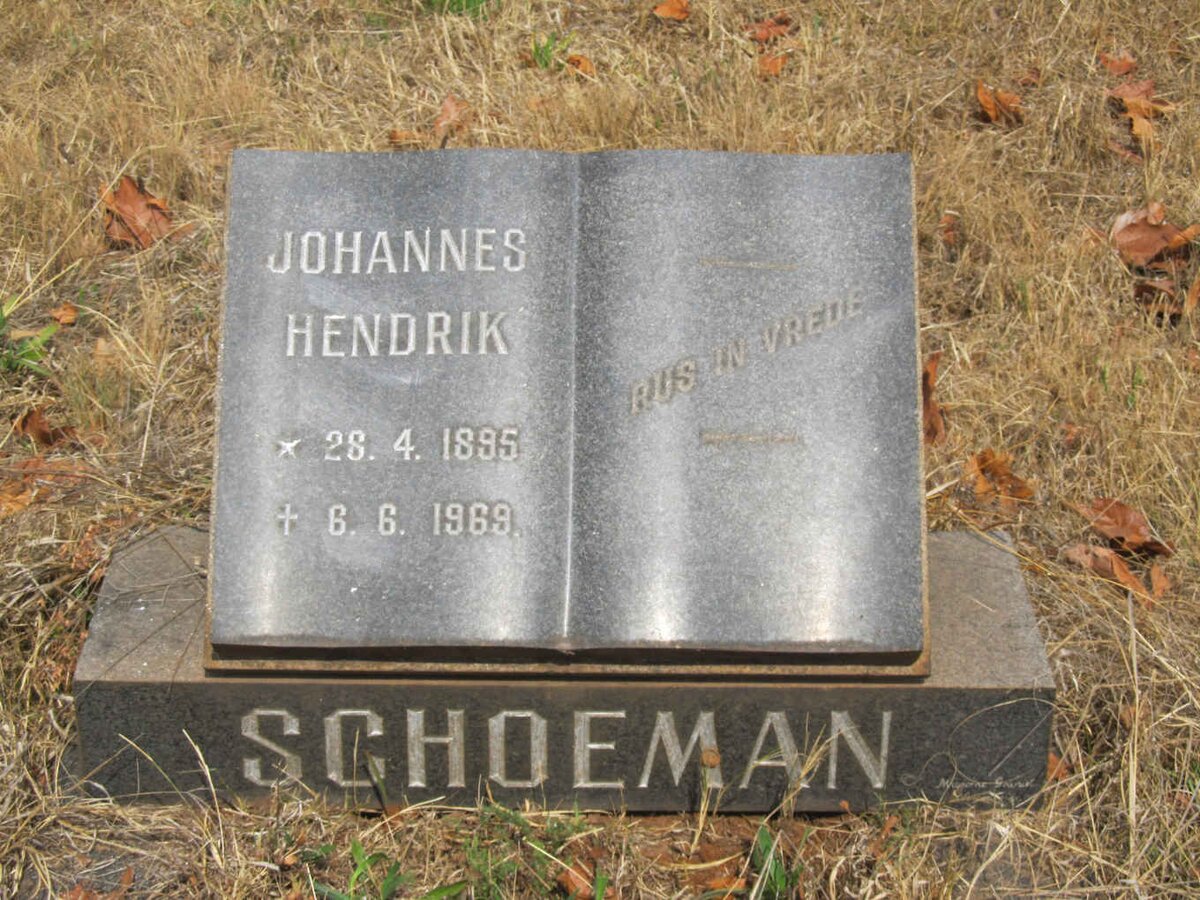 SCHOEMAN Johannes Hendrik 1895-1969